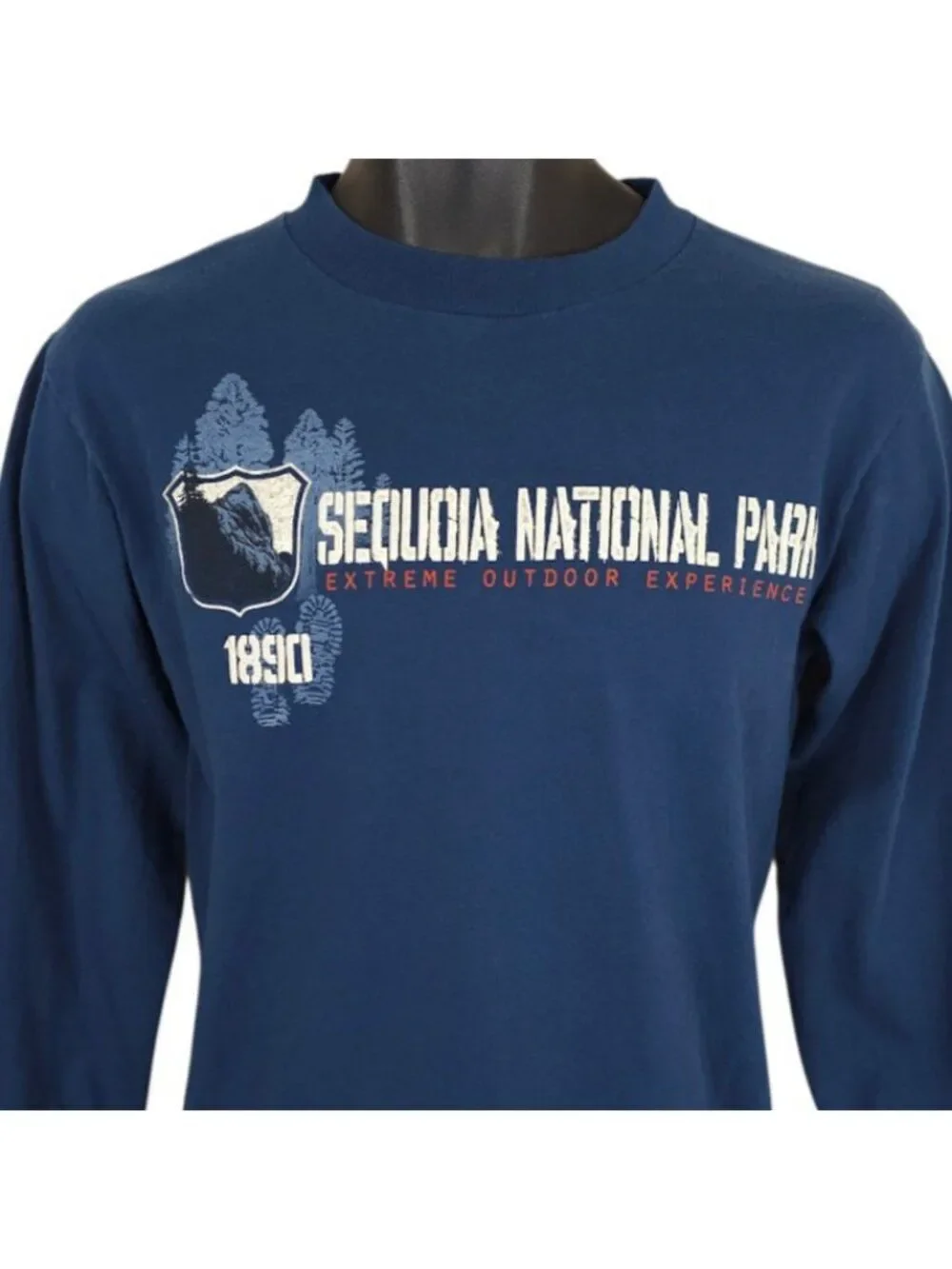 Sequoia National Park T Shirt Mens Size Small Blue Extreme Outdoor Experience